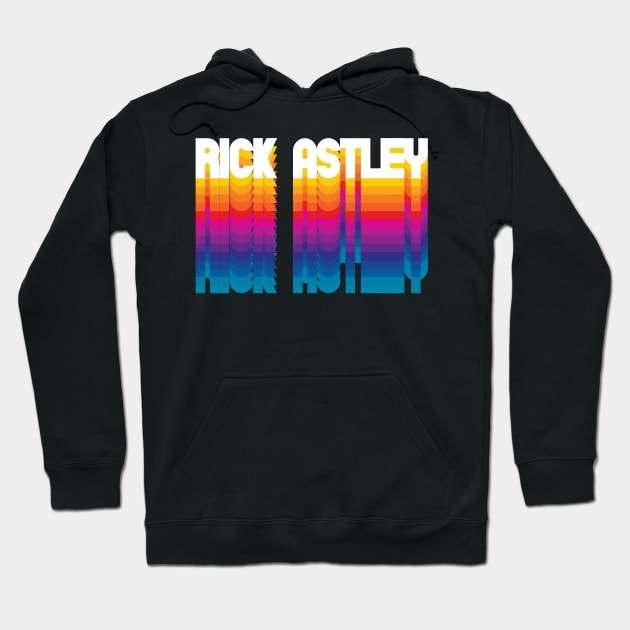 Retro Rick Proud Name Personalized Gift Rainbow Style Hoodie by Time Travel Style